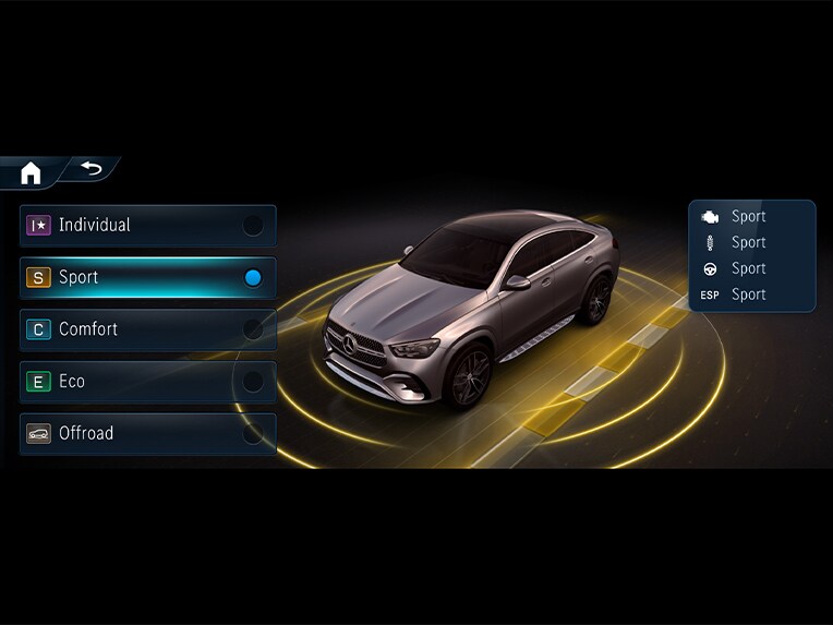 DYNAMIC SELECT des Mercedes-Benz GLE Coupés.