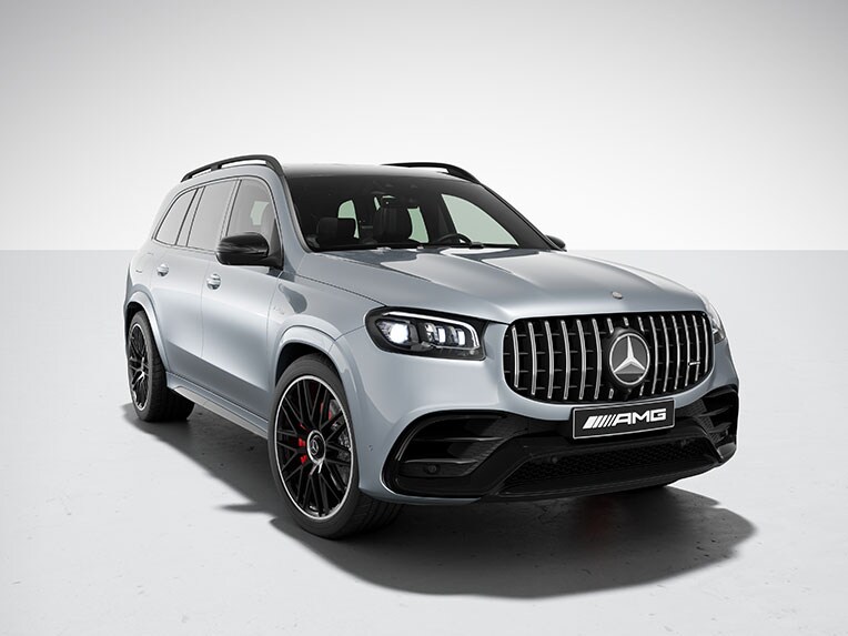 Der GLS 63 4MATIC+ von Mercedes-AMG mit AMG Night-Paket.