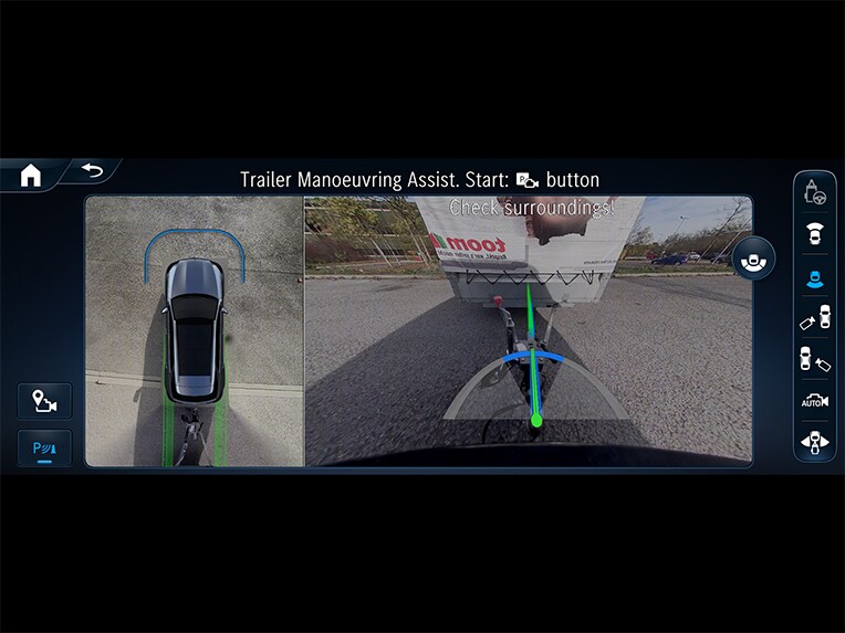 Il sistema di assistenza alla manovra con rimorchio della Mercedes-Benz GLS.