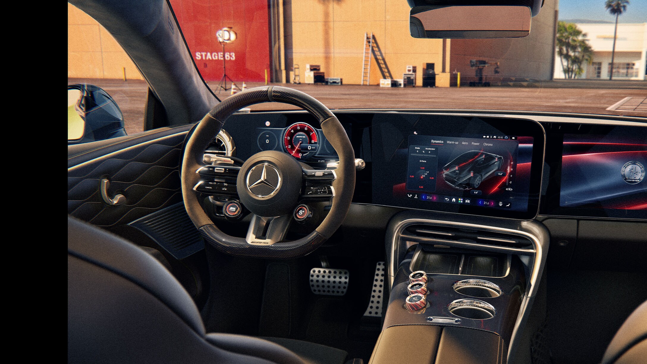 Le poste de conduite de Mercedes-AMG.