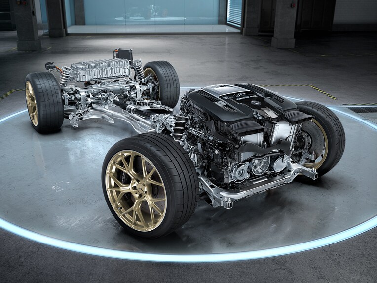 Illustrazione del sistema di trazione Mercedes-AMG.