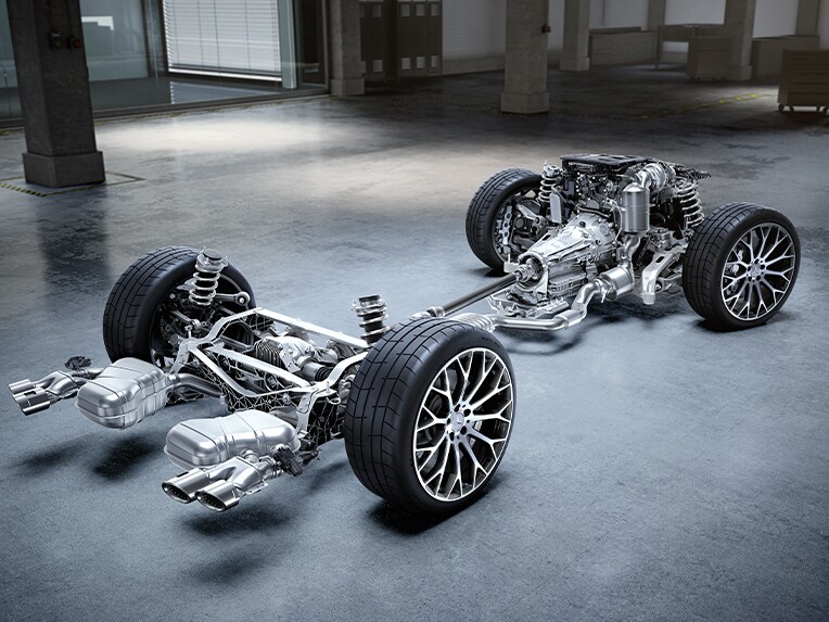 L'illustrazione della potenza Mercedes-AMG.