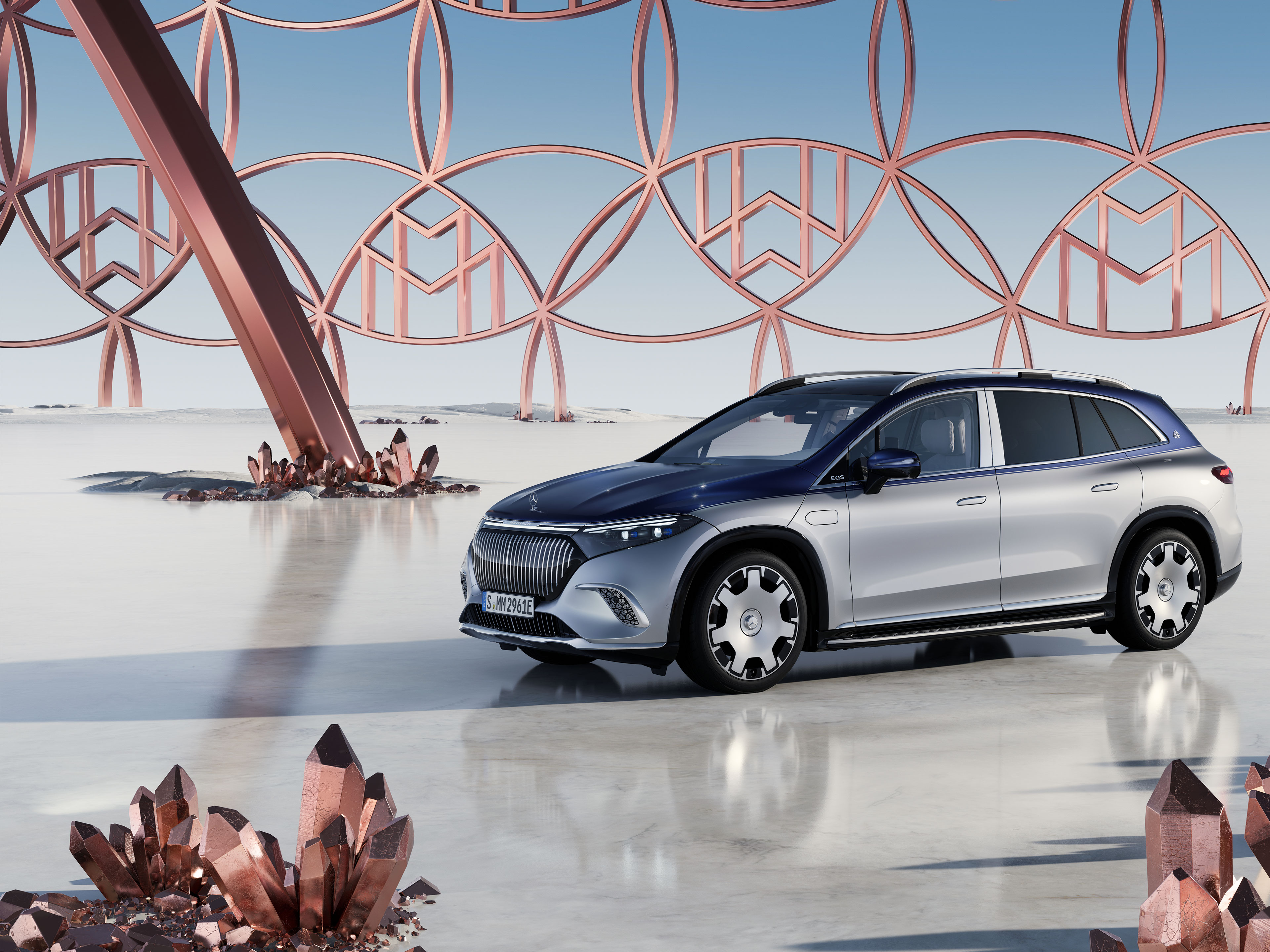 EQS SUV | Marque | Mercedes-Maybach La Mercedes-Maybach EQS SUV vue de profil.