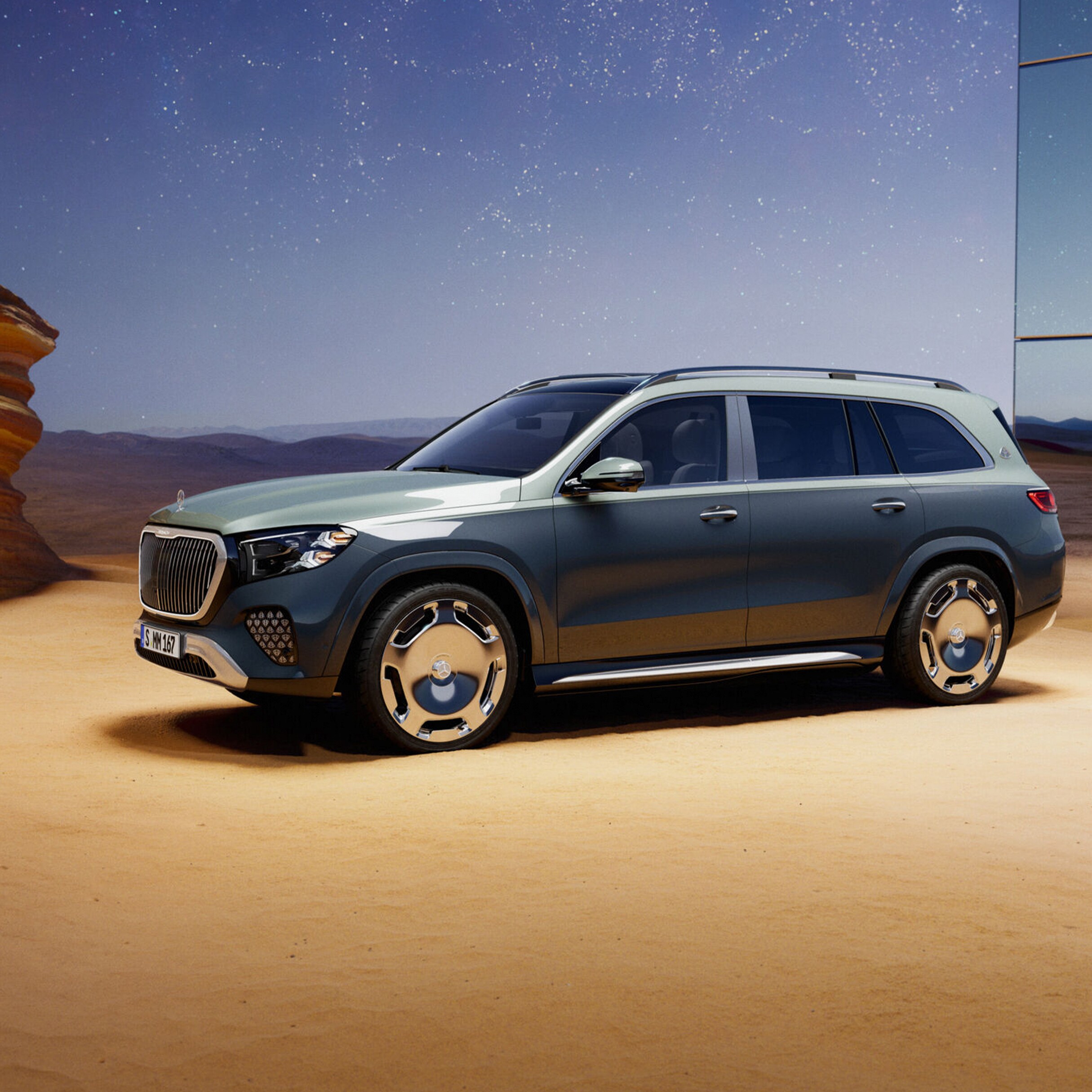 Frontansicht des Mercedes-Maybach GLS SUV.
