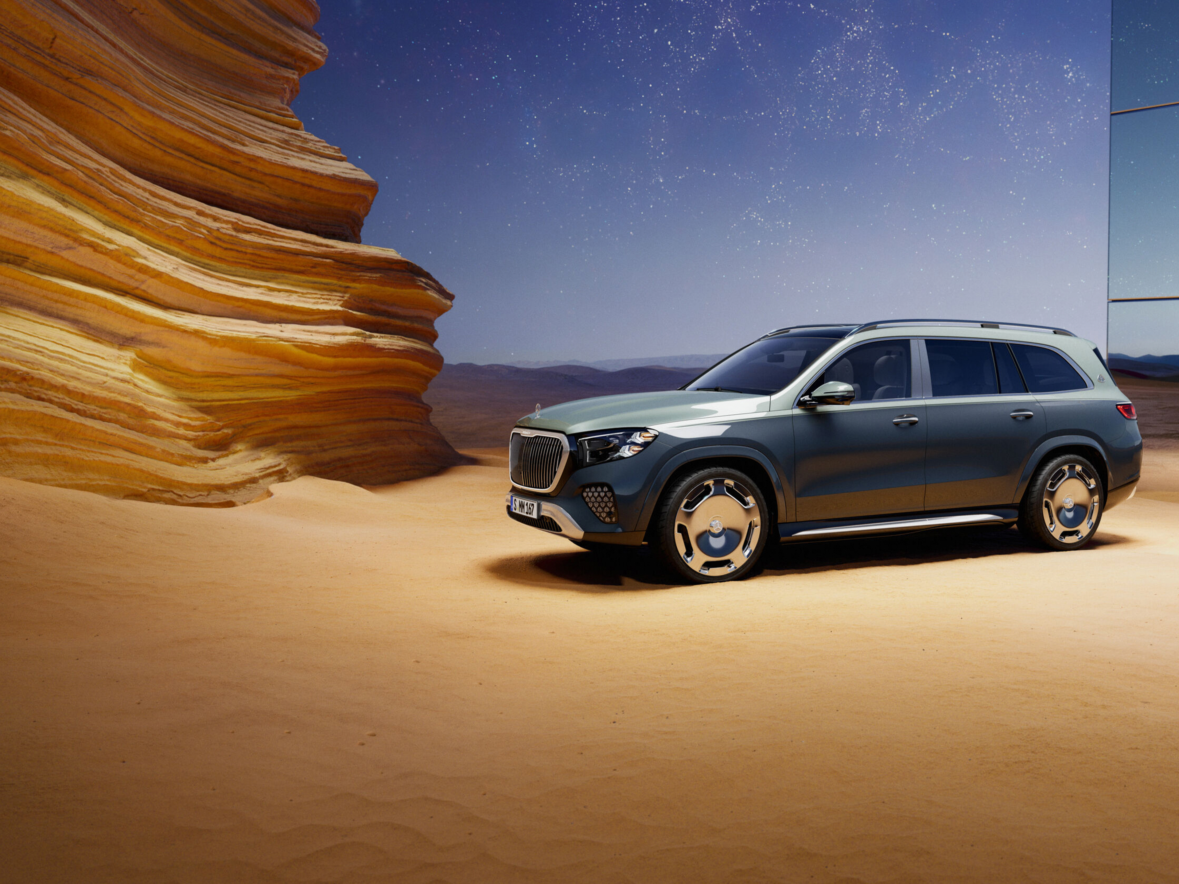 GLS SUV | Trademark | Mercedes-Maybach Vista frontale del SUV Mercedes-Maybach GLS.