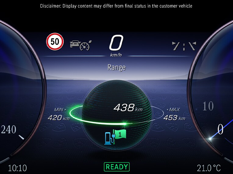 L'assistant de contrôle d'énergie dans la Mercedes-Maybach EQS SUV.