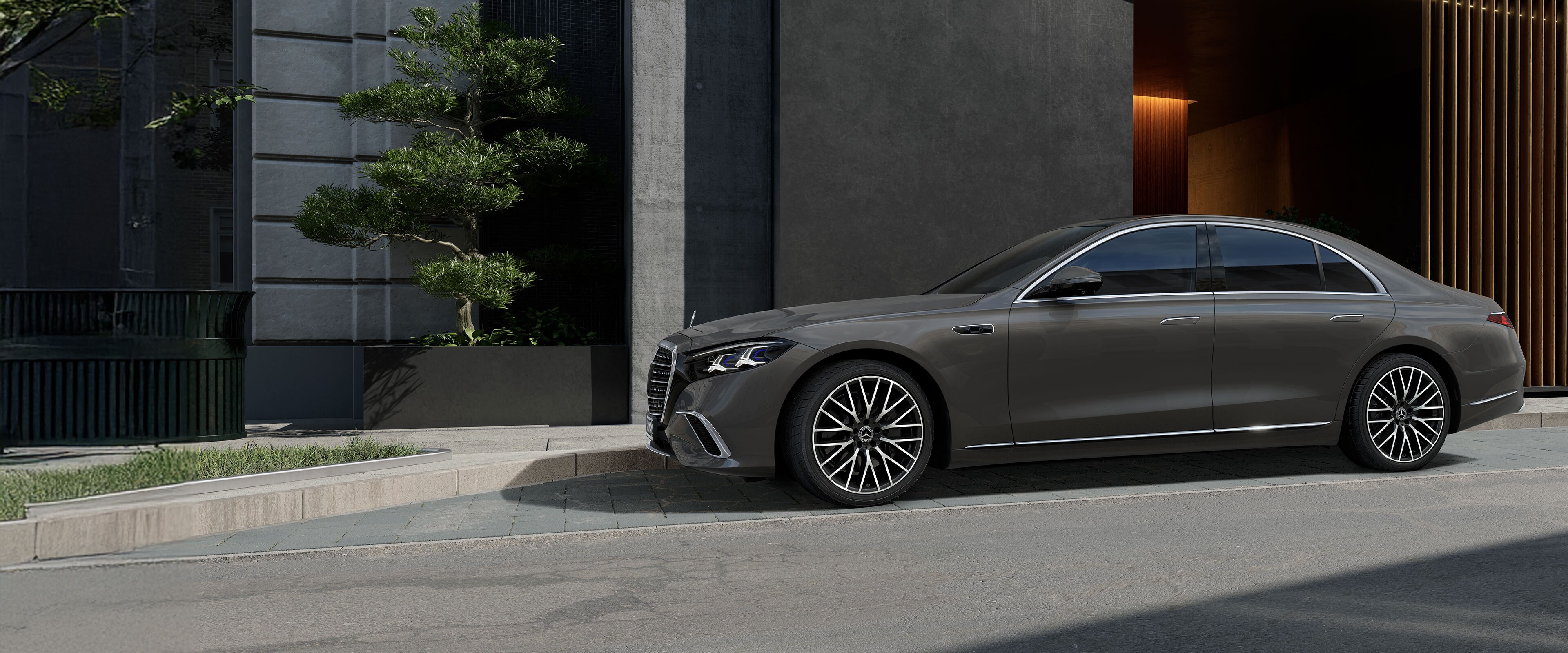 La nouvelle Mercedes-Benz Classe S Berline vue de près.