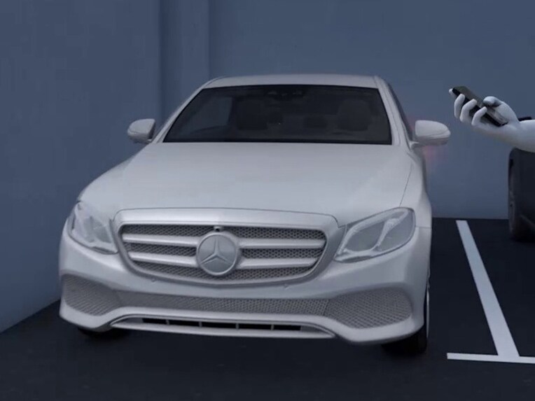 Graphique du Pack Stationnement avec fonctions de stationnement à distance de la Mercedes-Benz Classe S Berline.