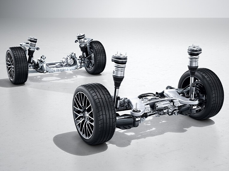La suspension pneumatique AIRMATIC de la Mercedes-Benz Classe S Berline.