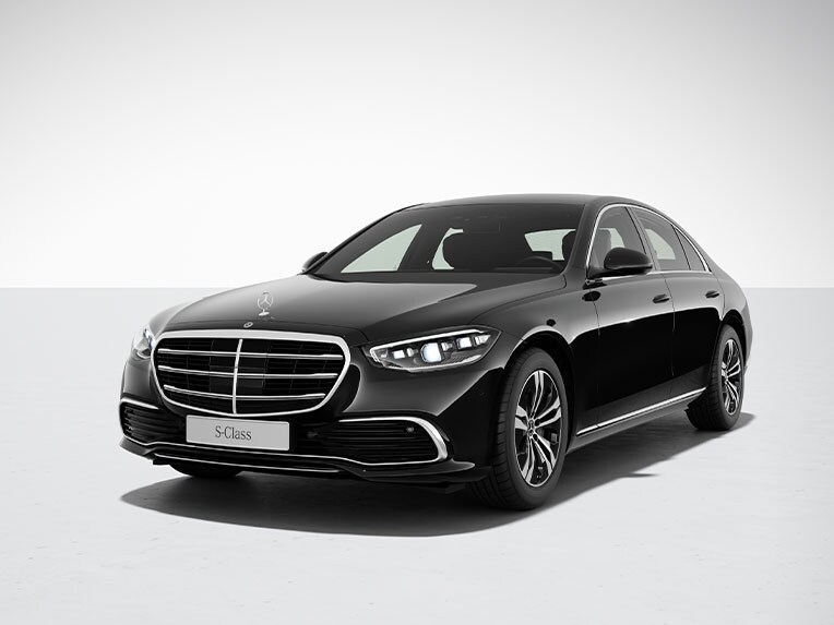 L'extérieur de la Mercedes-Benz Classe S Berline avec l'équipement de série.