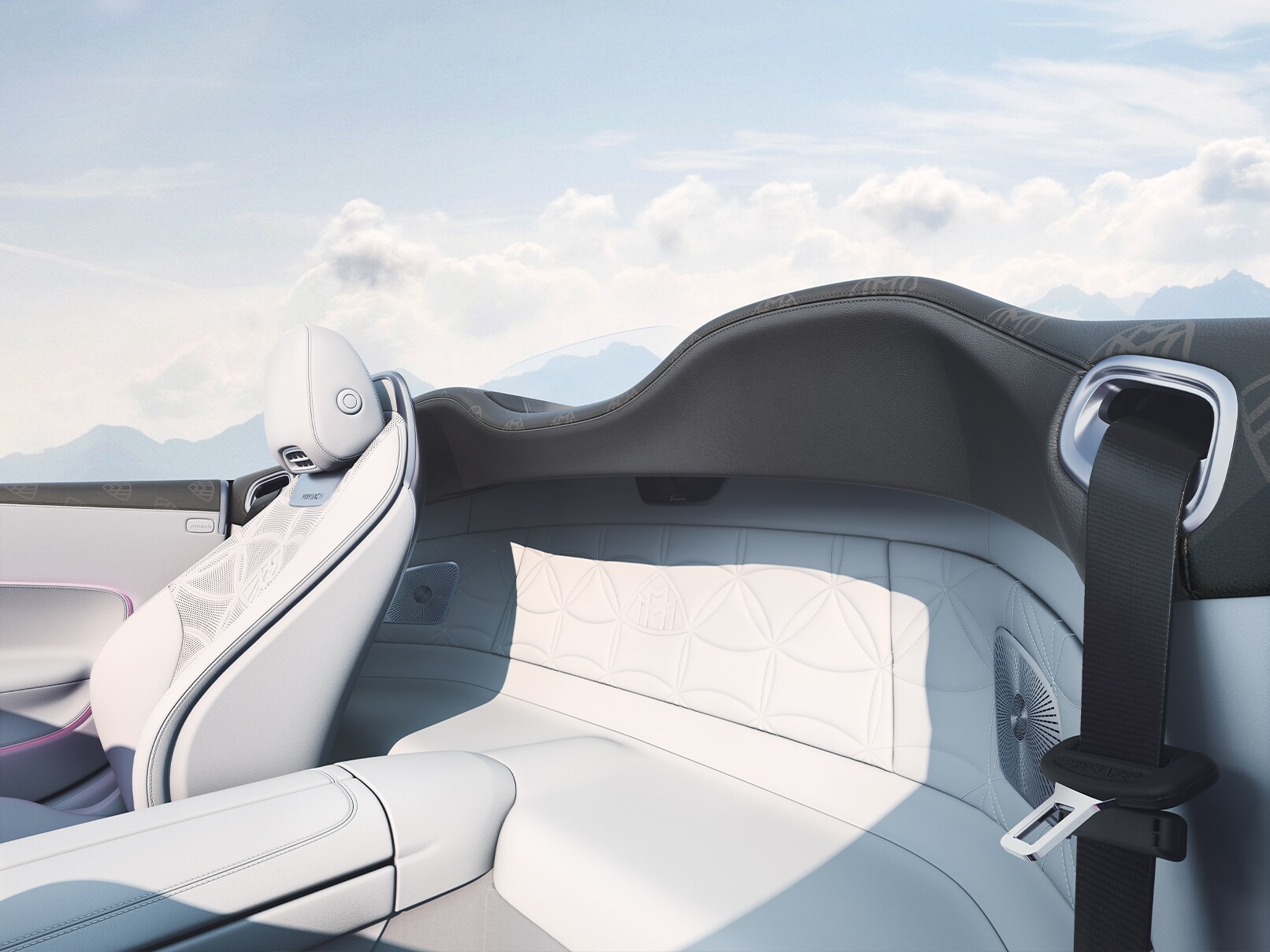 Phần đuôi xe có thiết kế hình học mới trên Mercedes-Maybach SL 680.