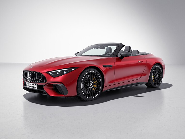Das Exterieur des Mercedes-AMG SL Roadsters mit AMG Chrom-Paket Exterieur.