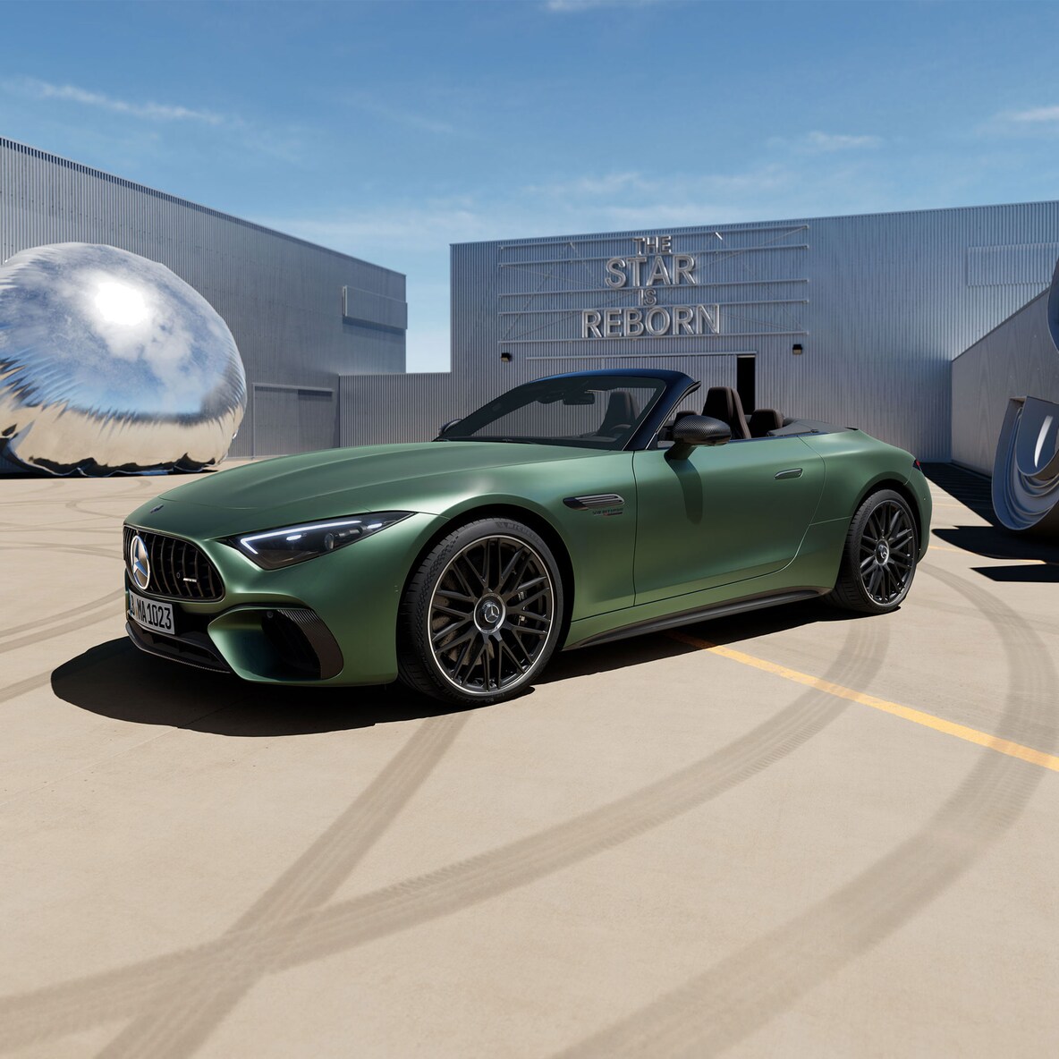 Vue latérale de l'extérieur de la Mercedes-AMG SL&nbsp;63&nbsp;S E&nbsp;PERFORMANCE.