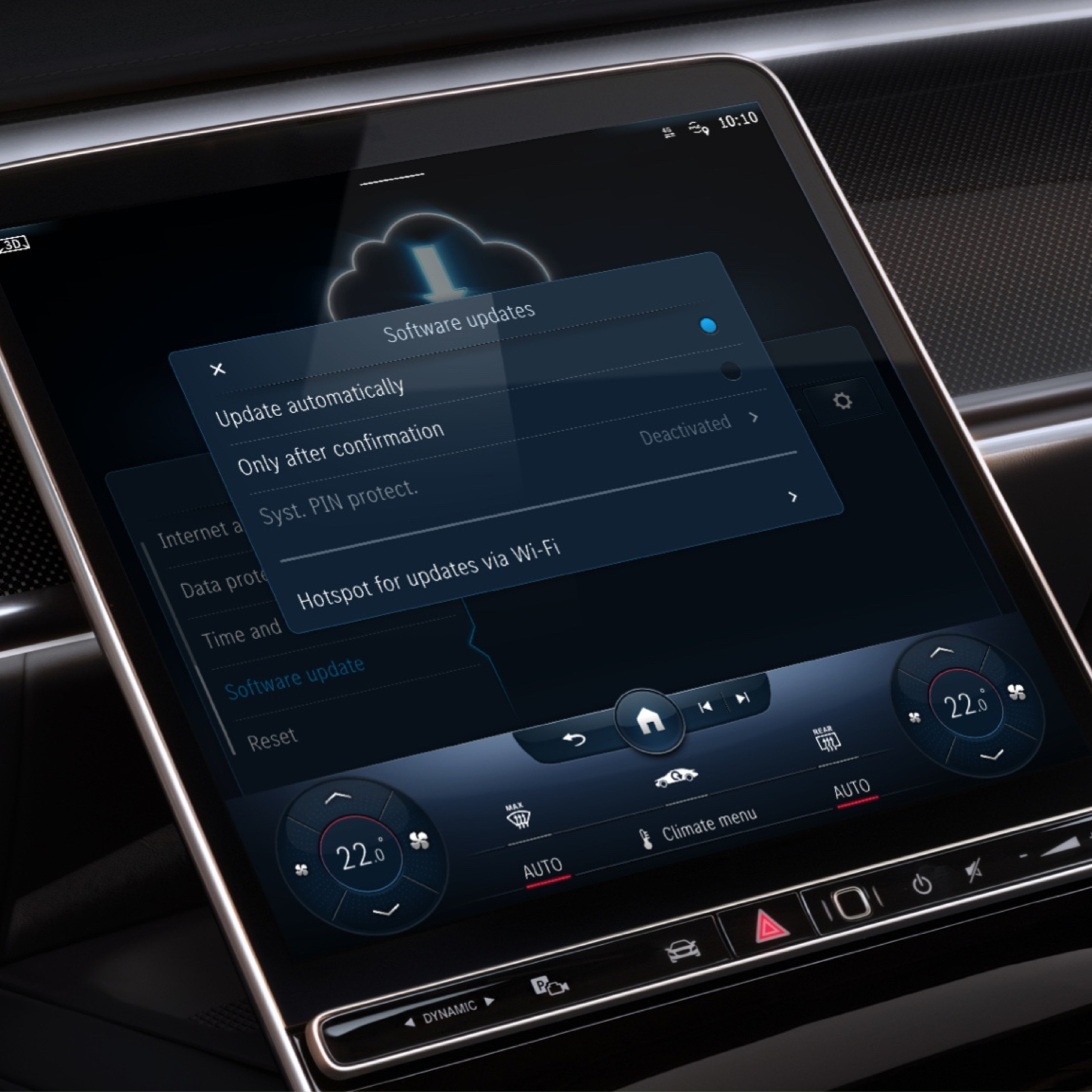 Online Kartenupdate | Navigation | Mercedes-Benz Das MBUX Multimediasystem aktualisiert die Navigationskarte per Digitalem Extra Online Kartenupdate.