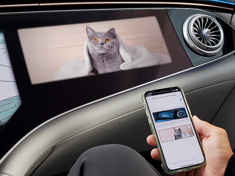 Das persönliche Zierbild in einem Mercedes-Benz Fahrzeug.