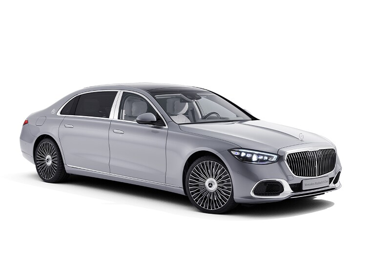 Un primo piano di Mercedes-Maybach Classe S.