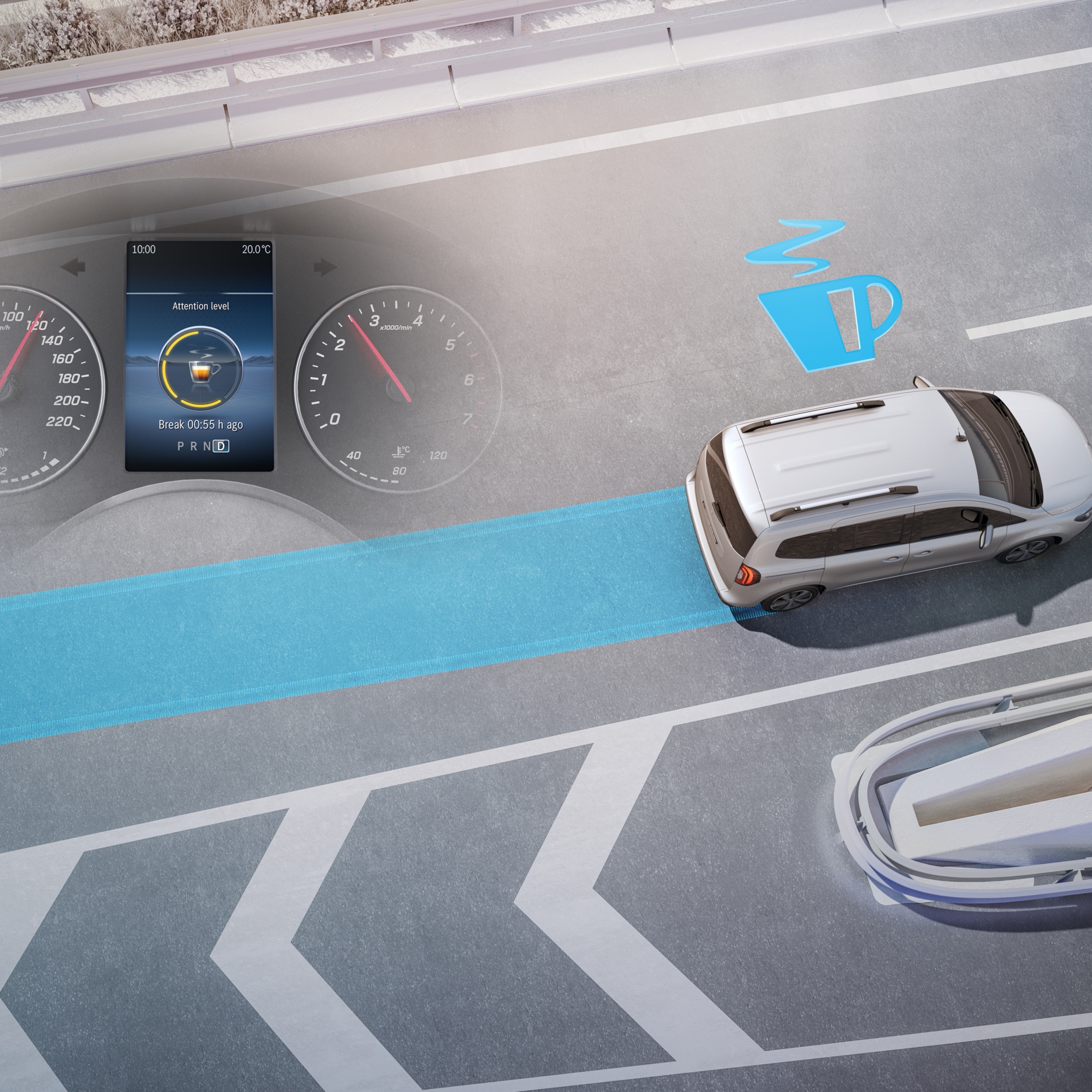 ATTENTION ASSIST | Citan fourgon | Mercedes-Benz ATTENTION ASSIST dans le Mercedes-Benz Citan fourgon.