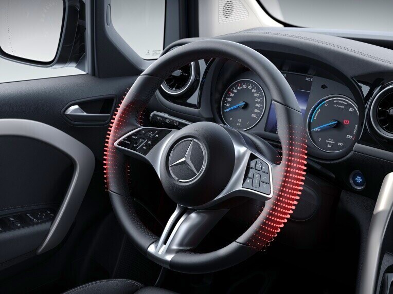 Le volant multifonction chauffant du Mercedes-Benz eCitan fourgon.