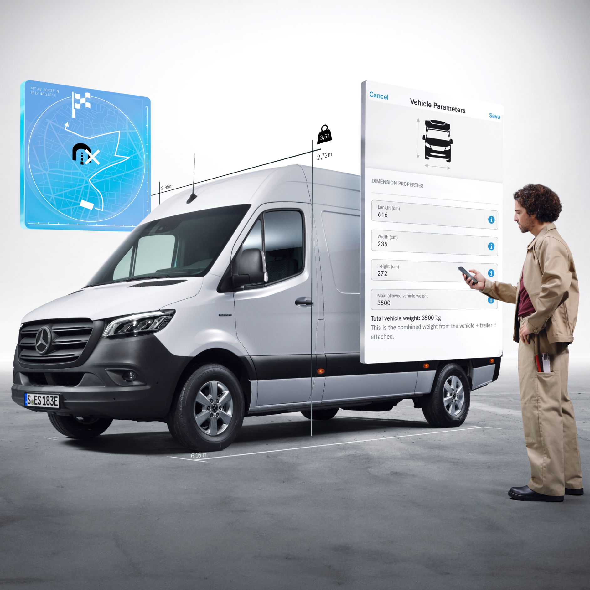 Offres digitales | Mercedes-Benz Les offres digitales du Mercedes-Benz eSprinter fourgon.