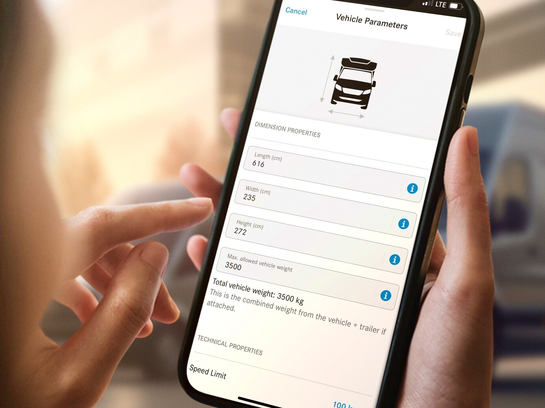 Digitale Extras für einen Transporter von Mercedes-Benz.