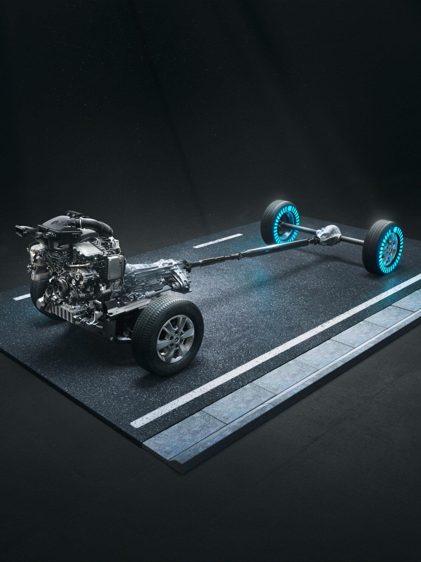 La trazione integrale 4x4 con Torque-on-Demand dello Sprinter Autotelaio.