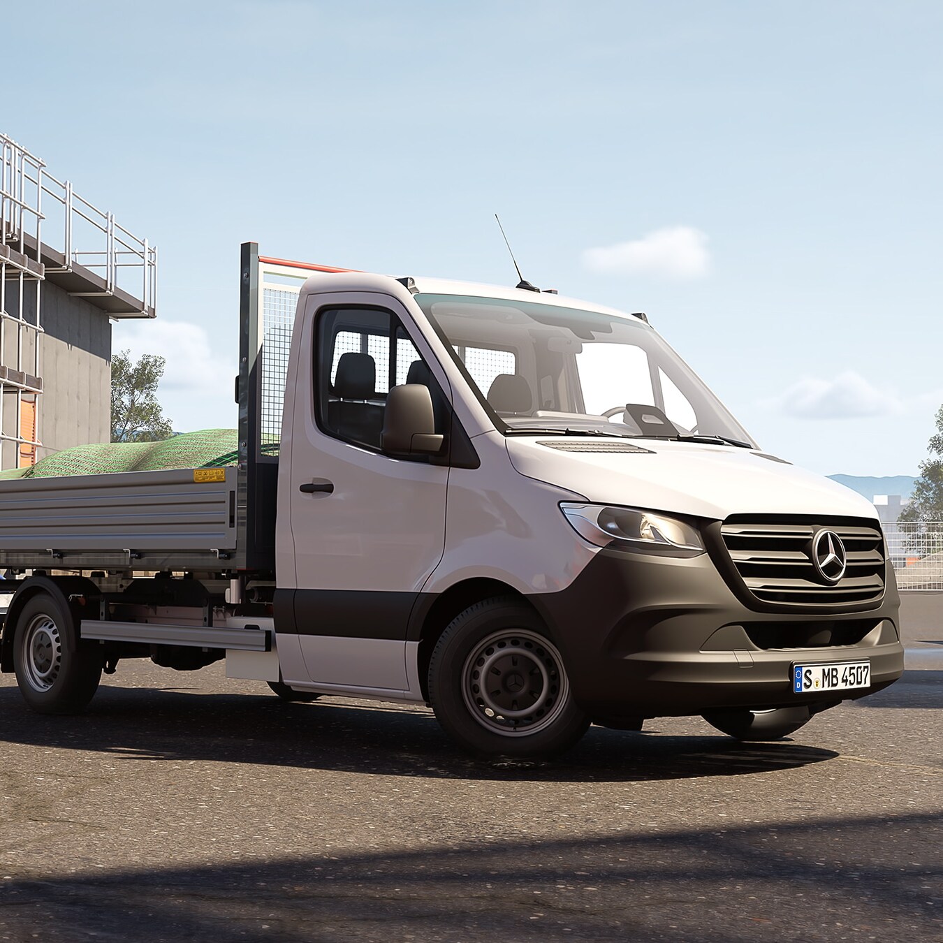 Uno Sprinter cassonato in cantiere