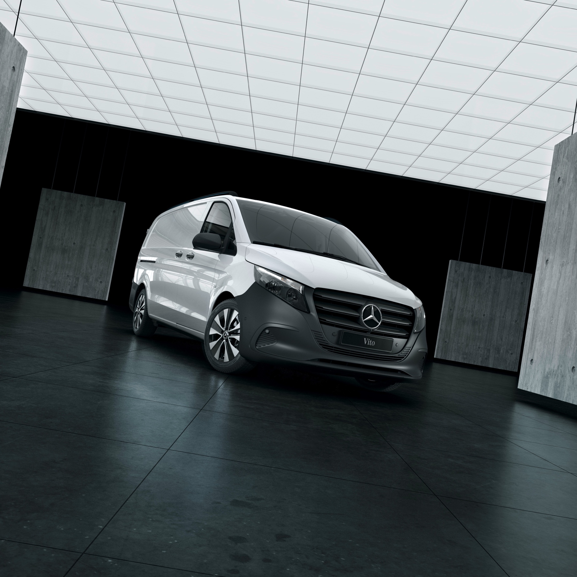 Sécurité et assistance | Utilitaires légers Mercedes-Benz Mercedes-Benz Vito Fourgon dans un entrepôt.