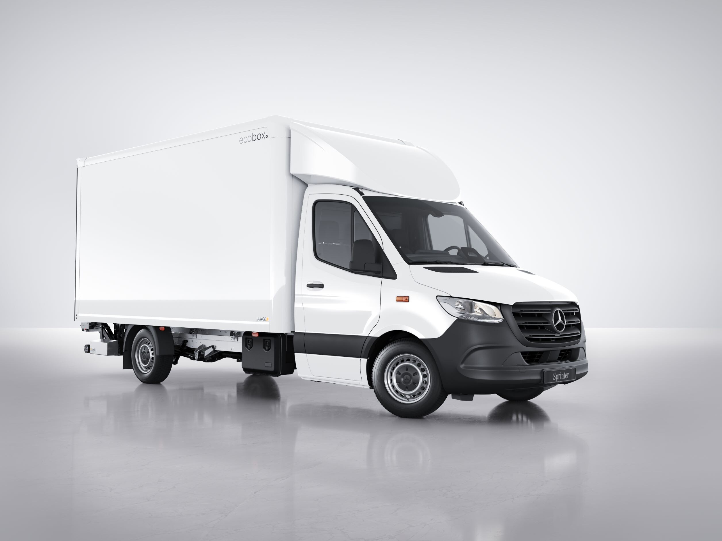 Le Sprinter avec caisse pour vrac sec.