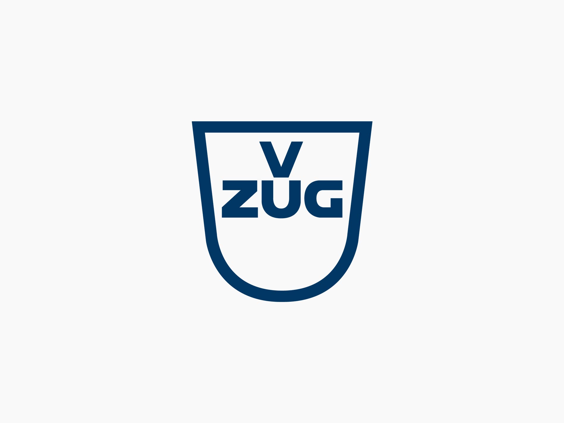 Partner V-Zug Logo von V-Zug auf hellgrauem Hintergrund.