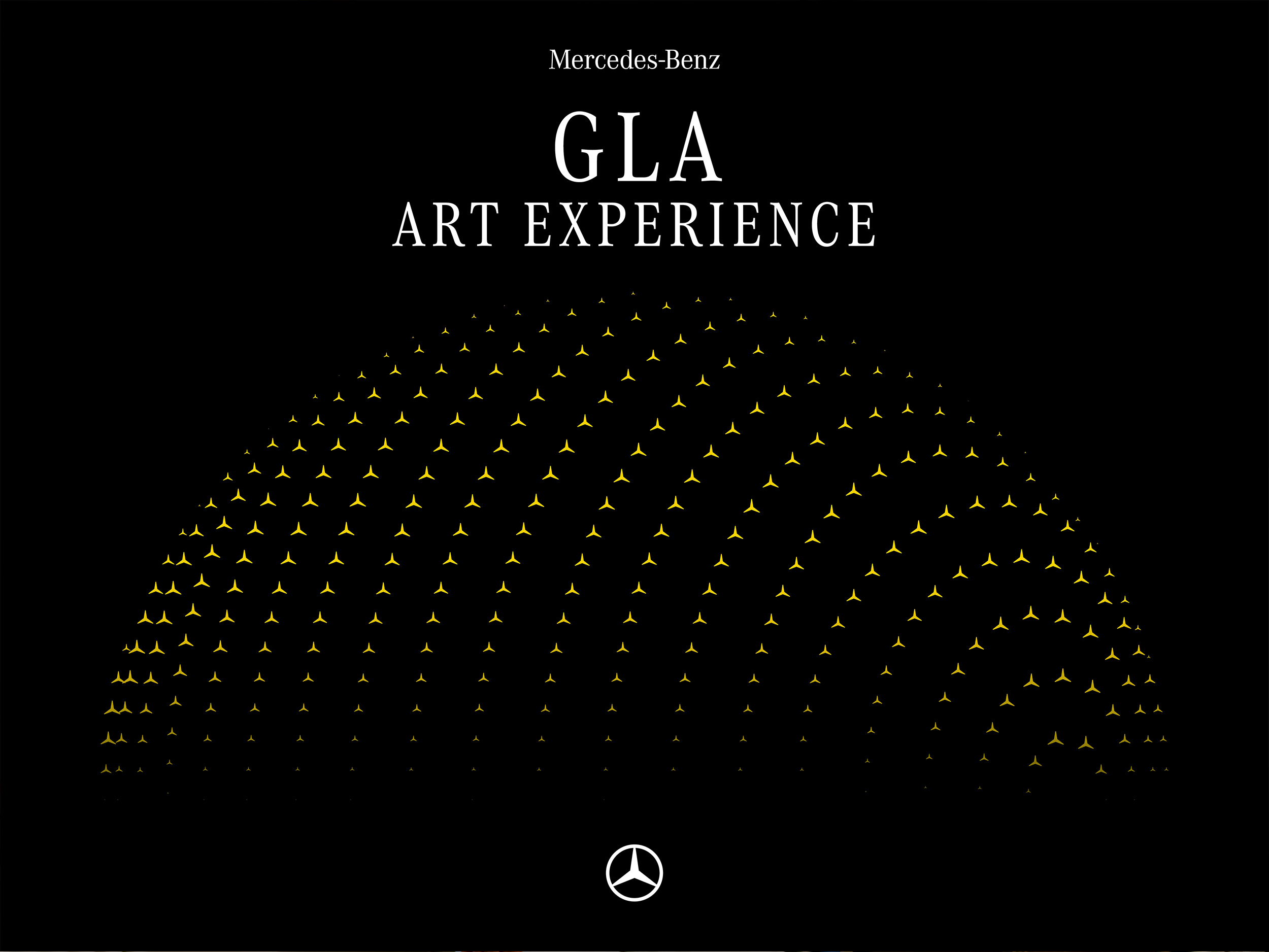 GLA Art Experience Logo de la GLA Art Experience sur fond noir.