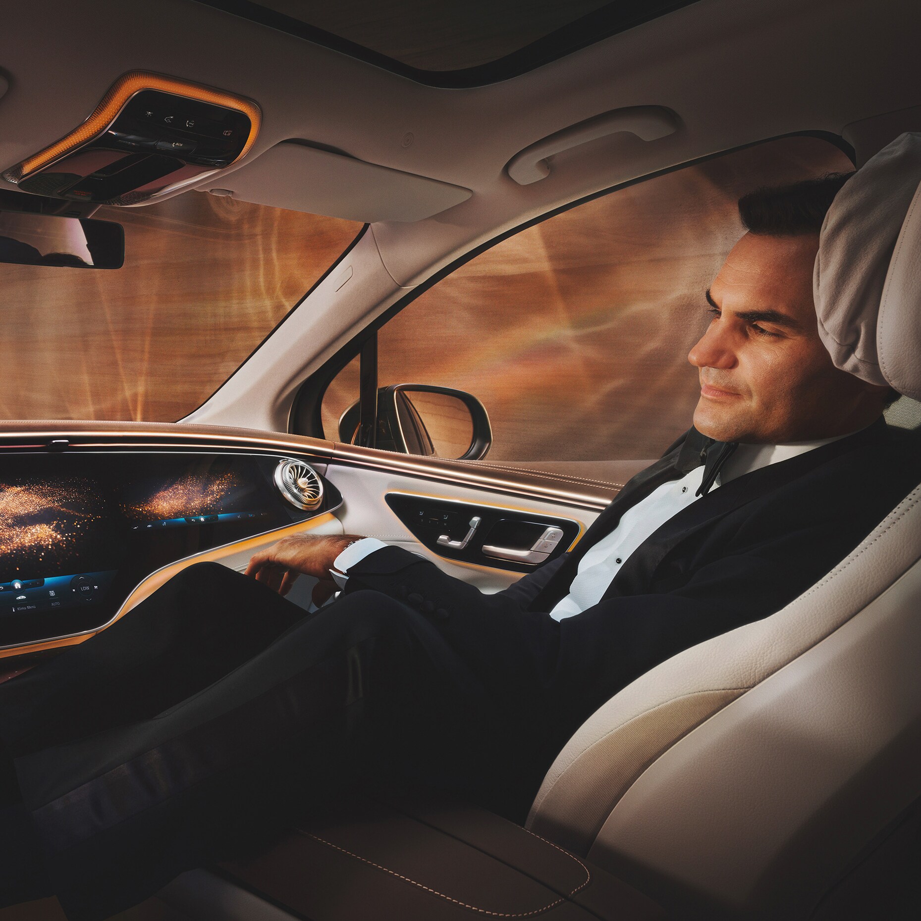 Roger Federer in der globalen Mercedes-Benz Markenkampagne 2024