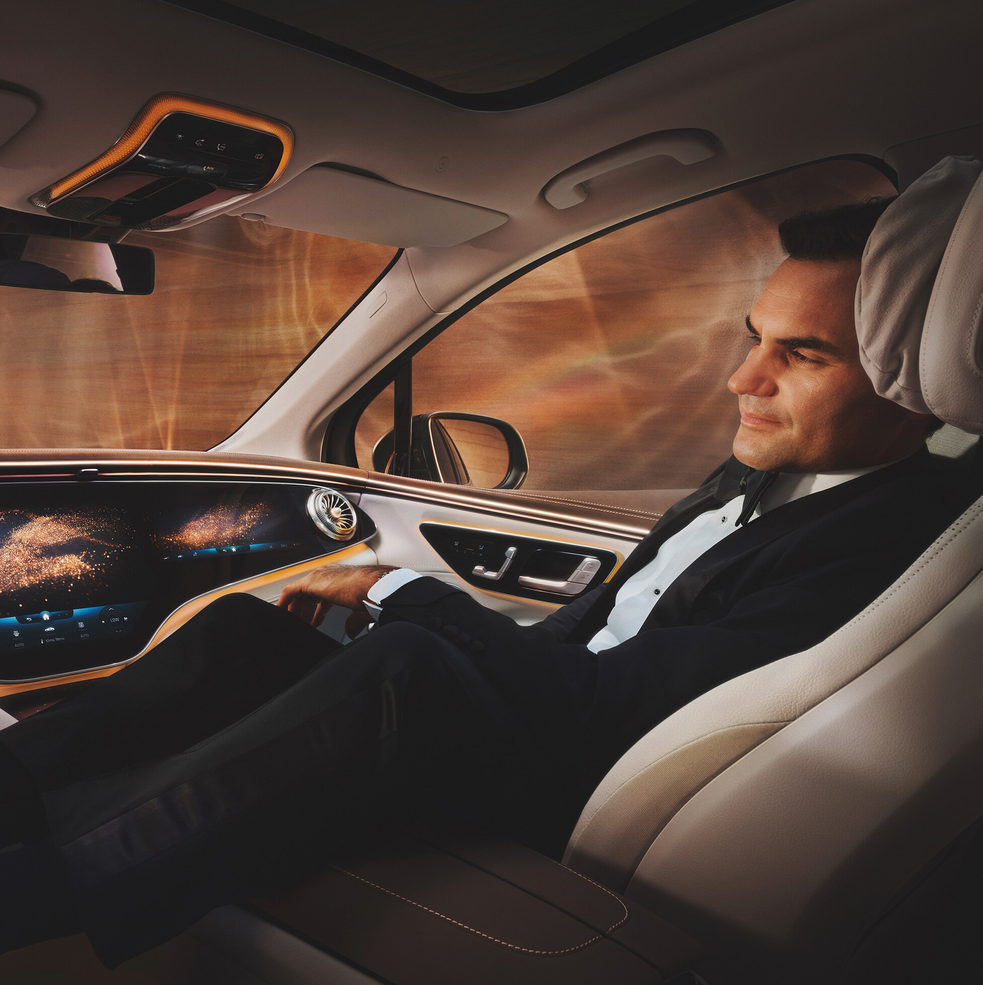 Roger Federer dans la campagne globale de la marque Mercedes-Benz 2024