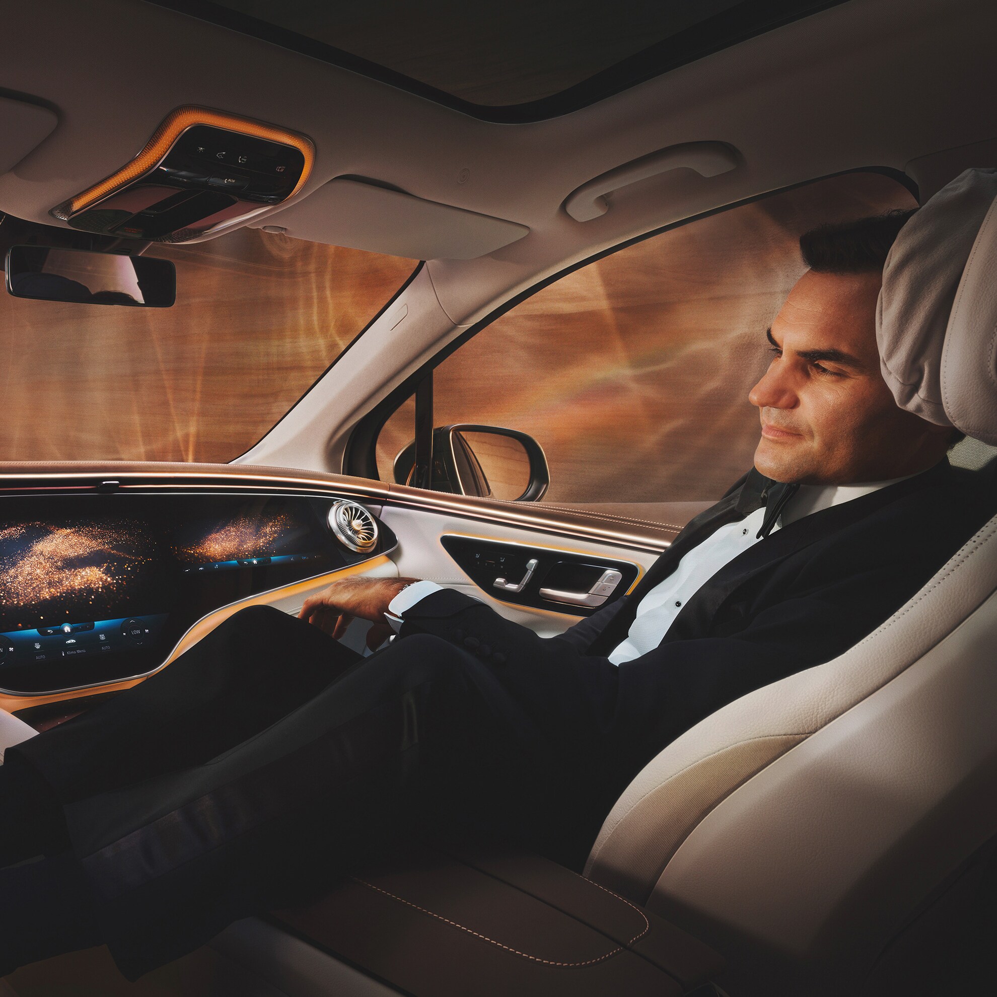 Roger Federer nella campagna globale 2024 del marchio Mercedes-Benz