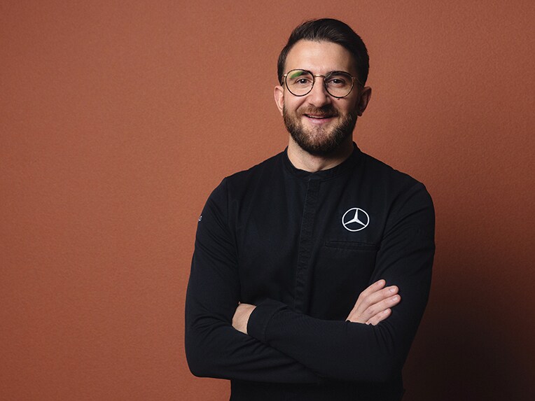 Sternekoch Marco Campanella in seiner Küche.