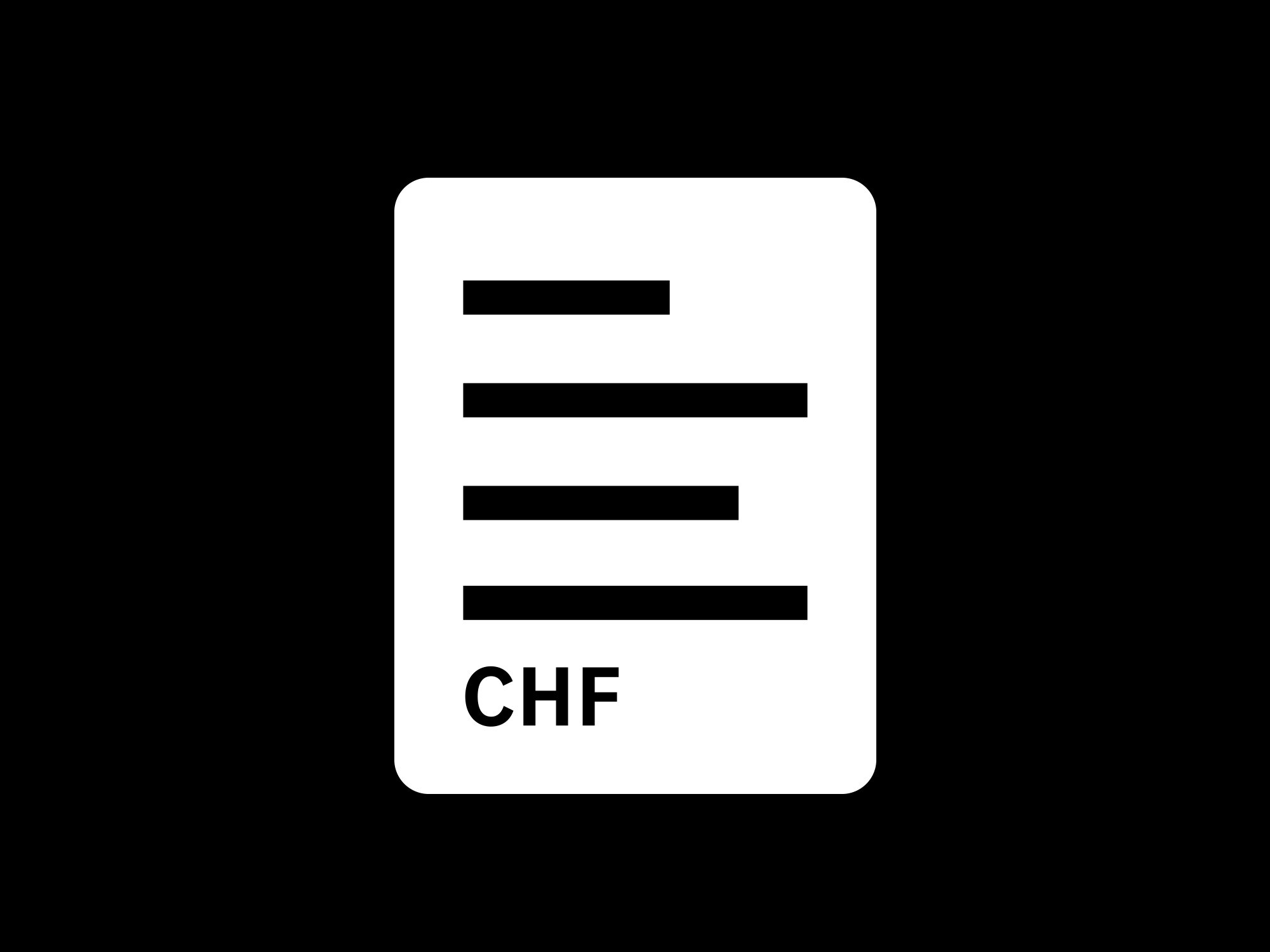 Weisses Icon Rechnung