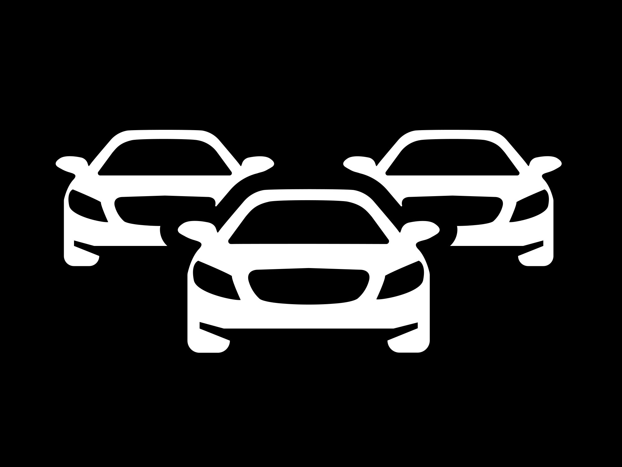 Weisses Icon Fahrzeug-Range von Mercedes-Benz