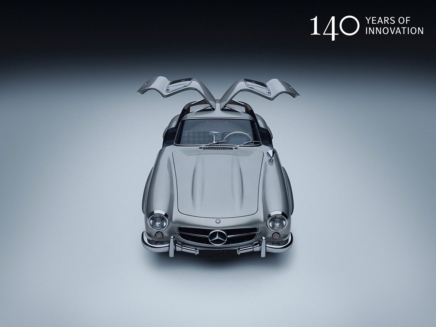 140&nbsp;ans d’innovation, logo noir sur fond blanc