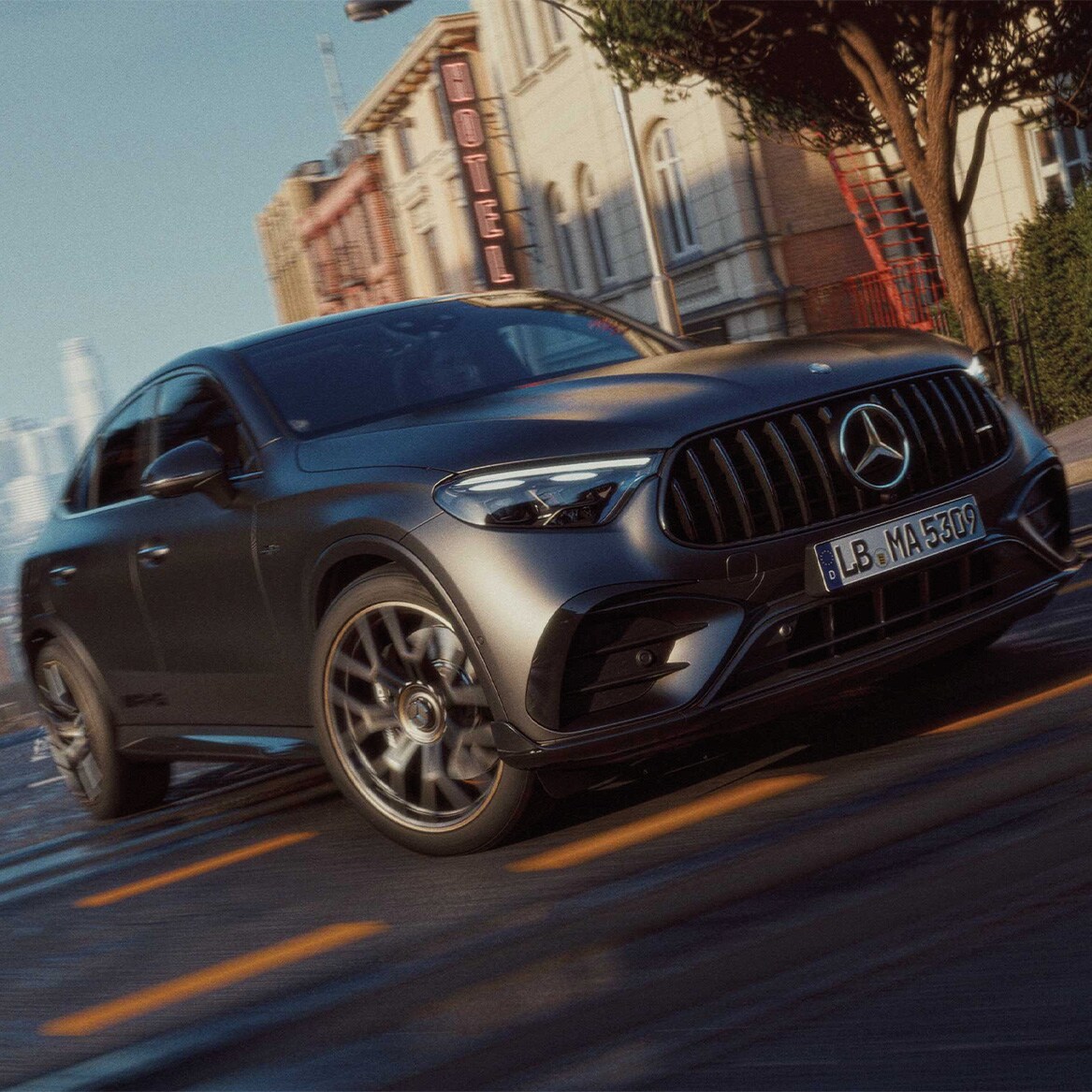 Gli esterni della nuova Mercedes-AMG GLC Coupé.