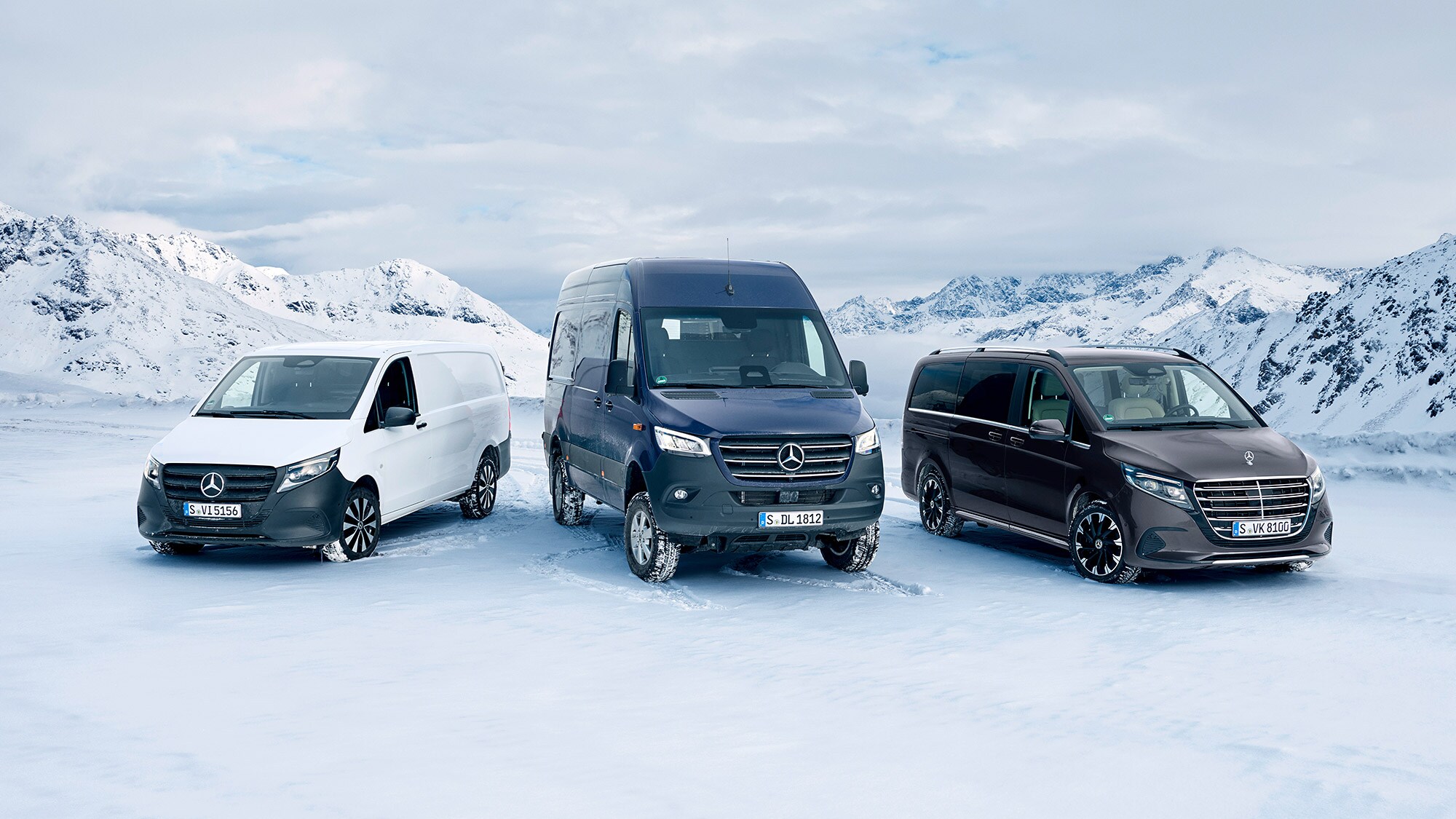 Sprinter Tourer, Furgone e Cassonato sulla neve.