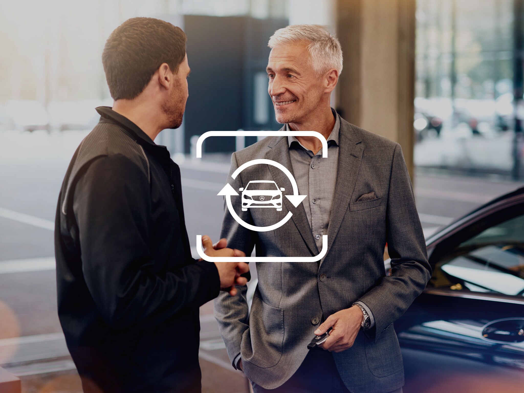 Das Icon stellt symbolisch das 7-tägige Umtauschrecht für Mercedes-Benz Certified dar.