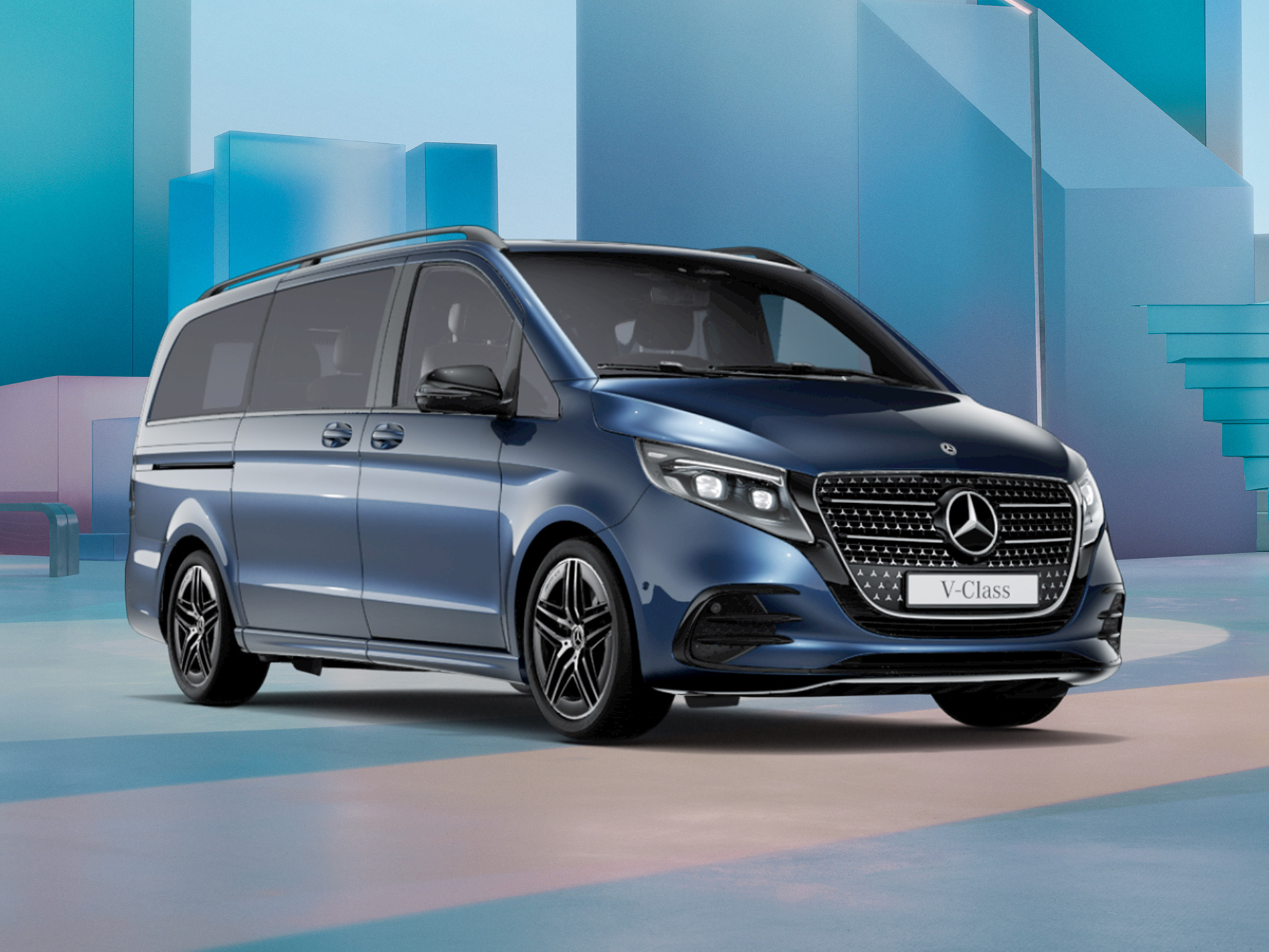 Classe V SWISS EDITION | Mercedes-Benz Mercedes-Benz Classe V SWISS EDITION davanti a uno sfondo chiaro e moderno.