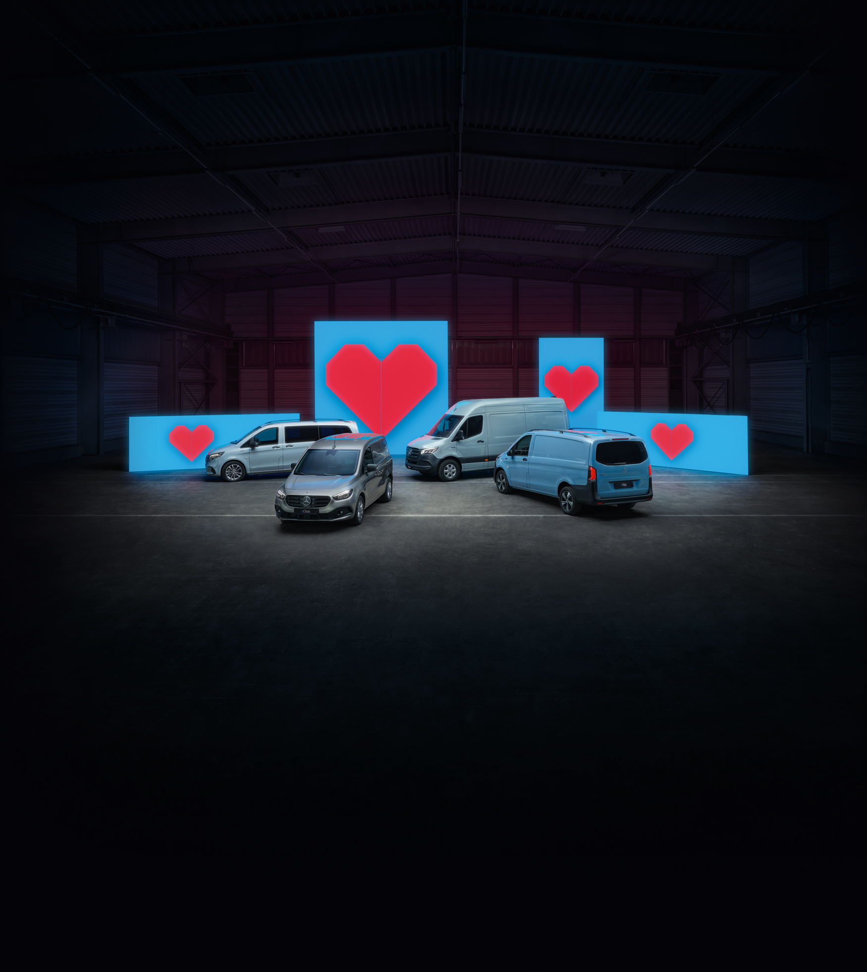 Veicoli commerciali elettrici | eSprinter, eVito ed eCitan | Mercedes-Benz I modelli eSprinter, eVito ed eCitan Mercedes-Benz come furgoni.